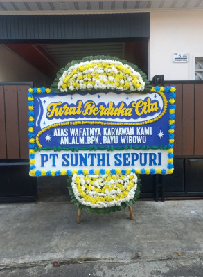 Papan Bunga Duka di Waris